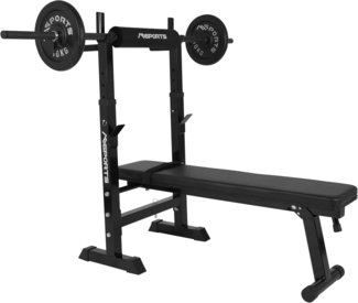 MSports® Hantelbank Hantelbank Multifunktion klappbar Langhantelstangen bis 200 kg