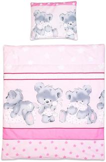 2-teiliges Baby Kinder Bettbezug 80x70 cm mit Kopfkissenbezug - Muster 22