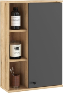 Badezimmer Hängeschrank Torsby in grau und Eiche 51 x 75 cm