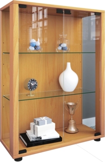 VCM Standvitrine Sintalo 911993 Buche H. 80 x B. 60 x T. 25 cm