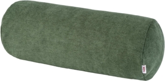 beties Nackenrollenbezug FarbTon, (1 Stück), Chenille-Haptik XL Rollenhülle ca. 25x70 cm oliven-grün
