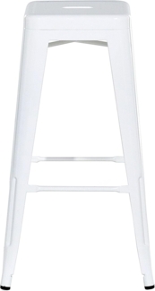 Beliani 'Cabrillo' 2er-Set Barhocker, Metall weiß, Höhe 76 cm