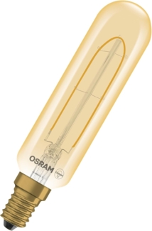 OSRAM LED Röhre Vintage 1906 T28 Filament, 2,8W, E14, gold, klar, T28, für Lichtbänder, Möbel, Glasvitrine, Einbauleuchte, lineare Beleuchtung