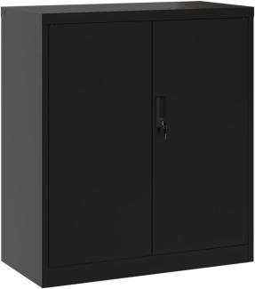 Aktenschrank, Stahl Schwarz, 79x40x90 cm