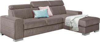 99rooms Neilo Ecksofa Velours ESITO Beige Rechts mit