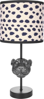 BRUBAKER Nachttischlampe Tischleuchte Leopard, Tischlampe, ohne Leuchtmittel, Motiv Lampe mit massiven Fuß aus Polyresin, Höhe 40 cm
