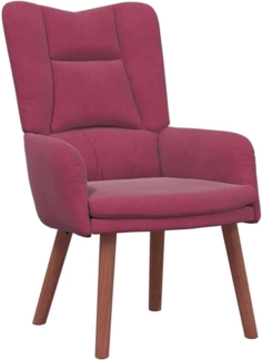 vidaXL Entspannungsstuhl Weinrot 63 x 67 x 94 cm Samt 42001808