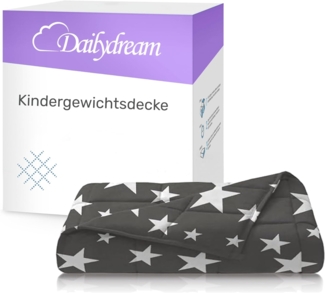 Dailydream Gewichtsdecke Kinder Therapie-Bettdecke, 3,2Kg, 104x150cm, kuschelig rosa