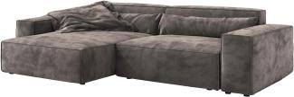 Ecksofa Sirpio XL 270x170 cm Mikrofaser Khakibraun Recamiere variabel