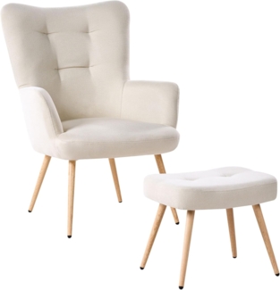 Ohrensessel VEJLE Stoff Helles Beige