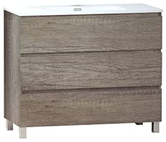 Baikal LESI Badmöbel, Hintergrundmöbel 46 cm in drei Schubladen, Maße 100 x 76 x 46 cm, Melamin 16 mm. Fertig gestellt in Nebraska
