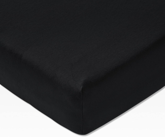 JOOP! Spannbetttuch - Mako-Jersey, Bettlaken, uni Schwarz 100x200cm