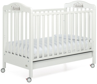 Foppapedretti Felicity, Kinderbett mit verstellbarem Seitenteil, 131 x 73 x 108 cm, 27 kg, weiß