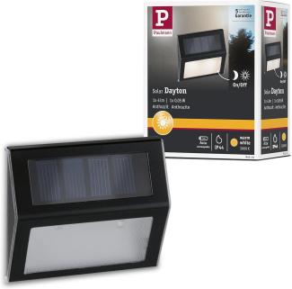 Paulmann 94234 Outdoor Solar Stufen/Treppenleuchte Dayton 4lm 3000K Metall/Kunststoff Grau