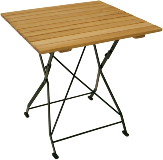 Klapptisch Holztisch Gartentisch Tisch, Gestell dunkel Grün 70x70 cm