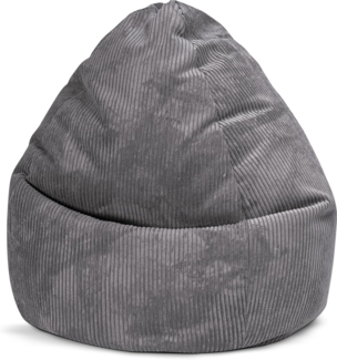 Sitzsack Shara XXL 80x130 cm Anthrazit Flauschcord