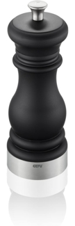 Gefu Flavio S 17 CM Manuelle Salz- und Pfeffermühle aus schwarzem Kunststoff