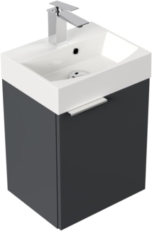 Gäste WC Badmöbel Kubus Slimline 40cm SoftClose grafit : Grafit