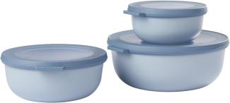 Mepal Cirqula Multi Bowl Nordic Blue Multischüssel 3er-Set 350+750+1250 ml