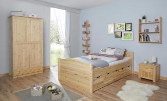 Funktionsbett Doppelbett "Leni" 140x200 Kiefer massiv