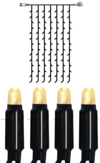 System 24 "LED-Lichtvorhang 1x2 m" warmweiß, IP44