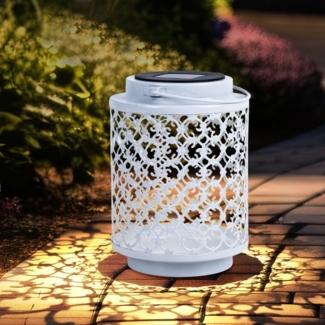 LED Solarleuchte, weiß, orientalisch, H 18 cm