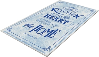 HeartOfTheHome Polyester-Teppich 80x150 cm blau