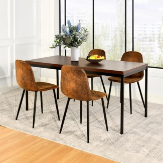 FurnitureR Modern Konferenztisch 120x70 cm | Elegante MDF-Platte & Metallgestell | Besprechungstisch für 4 Personen