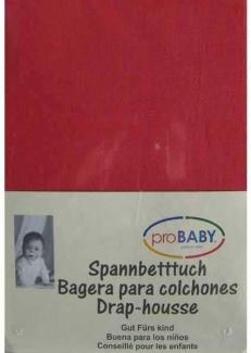 proBABY Frottee-Spannlaken rot 40/90