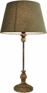 Mirabeau Tischleuchte Tischlampe Karlora grün/antikbraun