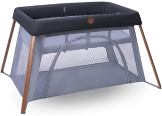 Maxi-Cosi Iris2, 2-in-1 Reisebett Baby, 0-3 Jahre, 0-15 kg, Kompaktes Reisebettchen, 2 Ebenen, Seitliches Einstiegsfenster, Faltbar & Leicht, Matratze Erweiterbar, Umweltfreundlich, Essential Graphite