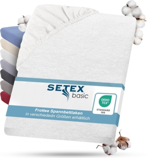 SETEX Bettlaken Frottee, Frottee, Gummizug: rundum, (1 Stück), kuschelig weiches Qualitäts-Spannbetttuch mit elastischem Gummizug