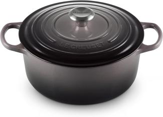 Le Creuset Signature Gusseisen-Bräter mit Deckel, Für alle Herdarten und Induktion geeignet, Rund, Flint, 28,0 cm, 6.7