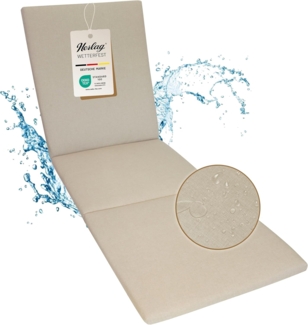 Herlag Liegenauflage Sunny, Auflage für Gartenliege 200 x 60 x 4 cm Wetterfest Bezug Waschbar Natur