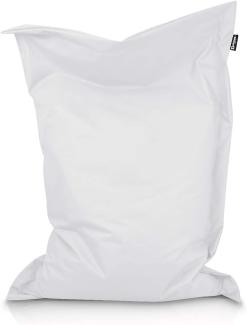 BuBiBag XXL Sitzsack, Outdoor Sitzsäcke für Kinder und Erwachsene, Bodenkissen Beanbag Fatboy wetterfest (Weiß 190x145cm)