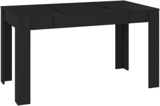 vidaXL Esstisch Schwarz 140x74,5x76 cm Holzwerkstoff 804203