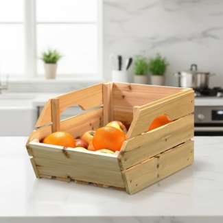 Obstkiste mit Griffen Apfelkisten Holzkisten Weinkisten Holz Kartoffelkiste