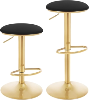 WOLTU 2er Set Barhocker Barstuhl mit Fußstütze ergonomischer 360 ° Drehhocker höhenverstellbar Tresenhocker für Bistro Küche Bar Café 61-82cm BH302sz-2