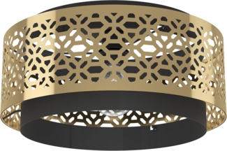 Eglo 43979 Deckenleuchte SANDBACH Stahl schwarz, messing E27 1X40W H:22cm Ø42cm dimmbar