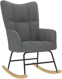 vidaXL Schaukelstuhl Dunkelgrau Stoff 4016790
