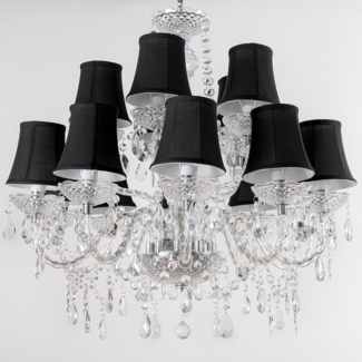 riess-ambiente Kronleuchter CRYSTAL XL 80cm klar (transparent) · Hängeleuchte mit Kristall-Design, keine besonderen Funktionen, ohne Leuchtmittel, 15-armiger Lüster · Acrylglas · Wohnzimmer · mit Schirmen · Barock