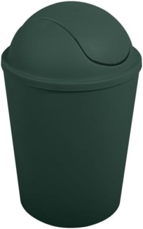 MSV Kosmetikeimer Abfalleimer Schwingdeckeleimer 5,5 Liter Kunststoff Dunkelgrün