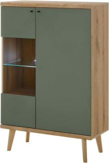 Highboard Juna in Salbei und Eiche Evoke 90 x 134 cm