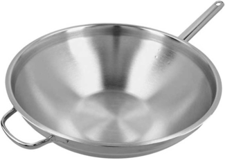 Demeyere Apollo 7 Wok flacher Boden 36 cm, 18/10 Edelstahl