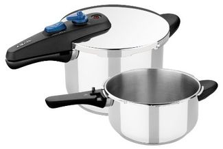 Tefal Kochtopf, Express-Töpfe Monix M570005 (2 pcs) Edelstahl 6 L