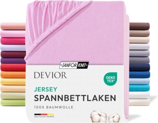 Devior Spannbettlaken Kinder Spannbetttuch 60x120 - 70x140 cm Bettlaken Tuch 100% Baumwolle, Jersey, Gummizug: Rundumgummizug, Matratzen Bezug bis 12cm Matratzenhöhe