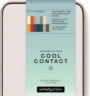 Schlafgut Spannbettlaken Cool Contact, Microfaser, Gummizug: rundum, (1 Stück), 100% gekämmte Mikrofaser