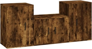 vidaXL 3-tlg. TV-Schrank-Set Räuchereiche Holzwerkstoff 3188499