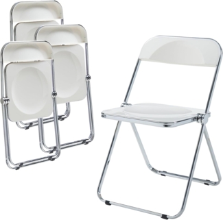 Klappstuhl Pornainen 4er Set Weiß [en. casa]