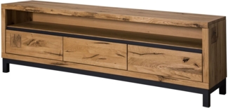 Massivmoebel24 TV-Board (Massivholz), TV-Board Wildeiche 170 x 40 x 56 natur geölt VILLANDERS #114